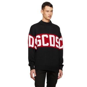 GCDS black and red logo sweater